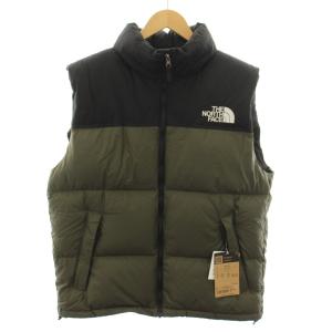 Nuptse Vest XL カーキ ブラック