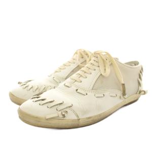 COMME des GARCONS スニーカー シューズ レースアップ レザー 24.0cm 白 ホワイト /YT D