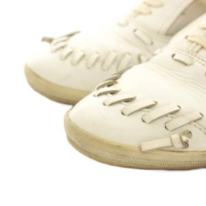 COMME des GARCONS スニーカー シューズ レースアップ レザー 24.0cm 白 ホワイト /YT D