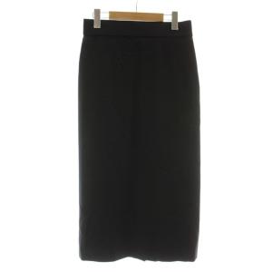 22AW NEW SAXONY PERNO スカート ウール 40 黒 ブラック ロング 無地 03-2307323