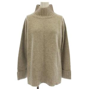 23AW Misto Leni カシミヤ混 ニット ハイネック セーター 長袖 38 ベージュ 03-3401708