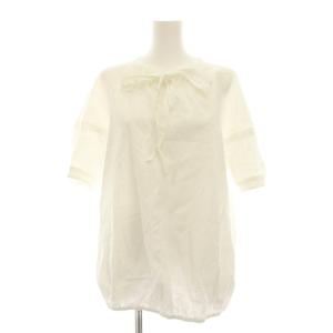 23SS CRISP LINEN KAY ブラウス カットソー プルオーバー 半袖 38 白 03-3208231