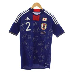 日本代表 オーセンティック 半袖ジャージ Tシャツ カットソー サイン入り L 青 JD1005 /BM
