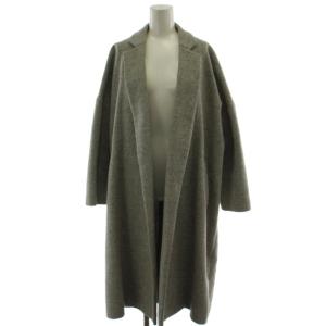 17AW メルトンチェスターコート 38 グレー 長袖 ロング丈 3007A1300500 /GG
