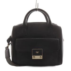 カーカーバレル ハンドバッグ ショルダーバッグ 2way レザー 黒 ブラック 2311031-99 /AN77