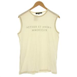 タンクトップ ノースリーブ Tシャツ ロゴ 48 白 ホワイト /G