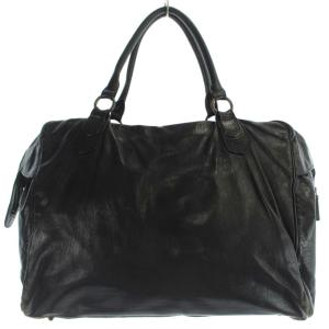 en cuir トートバッグ ブラック