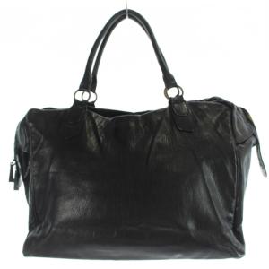 Yohji Yamamoto en cuir トートバッグ ブラック