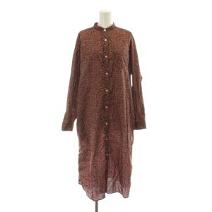 24AW リバティ スタンドカラー ロングスリーブワンピース ワンピース Free 黒 ブラック 赤 レッド