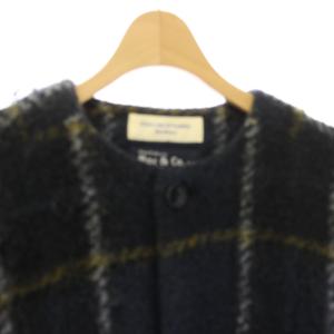 BEAMS BOY Manifattura Mac & Co. 20AW スライバー タータンチェック ノーカラーコート アウター