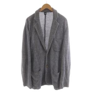 テーラードジャケット ニットジャケット リネン 麻 3XL 紺 ネイビー 979MA0086 /AN69
