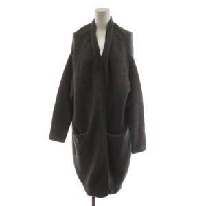 17AW ロングガウン カーディガン カシミヤ グレー 17080500411030 /AN36