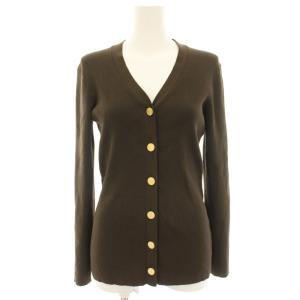 24SS DINER RIB Vネックカーディガン ブラウン 24080500415110