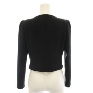 René basic ノーカラージャケット ジップアップ 34 紺 ネイビー 長袖 5333020 /YM