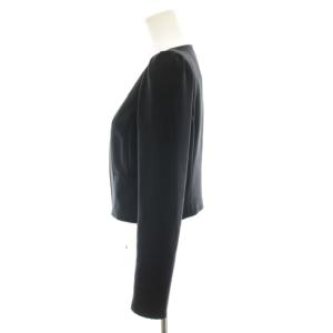 René basic ノーカラージャケット ジップアップ 34 紺 ネイビー 長袖 5333020 /YM