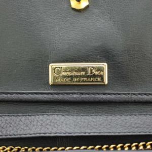 Christian Dior ショルダーバッグ チェーン レザー ブラック