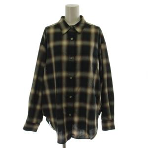 23AW シャツ ブラウス 緑 茶 長袖 チェック柄 /GG