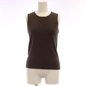 23SS Diner B RIB CROP タンクトップ 茶 袖なし リブ編み 23080500422010
