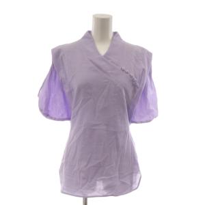 22SS Crepe Buttoned VNeck Top クレープボタンドVネックトップ シャツ ブラウス