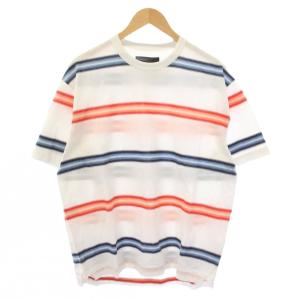 24SS Tシャツ カットソー 半袖 ボーダー柄 50 白 ホワイト オレンジ ネイビー LA-CB-86425