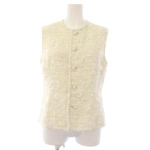 CREW NECK VEST RIBBON TWEED 02