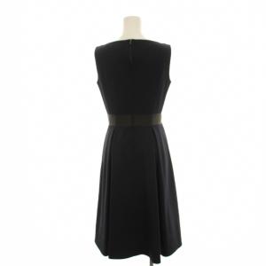 FOXEY NEW YORK ワンピース ロング 40 紺 ネイビー ノースリーブ 24885 /YM