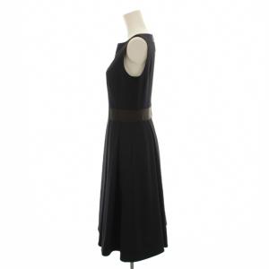 FOXEY NEW YORK ワンピース ロング 40 紺 ネイビー ノースリーブ 24885 /YM