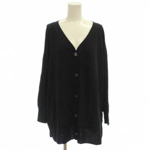 23SS ICECOTTON 2wayオーバーサイズカーディガン 黒 Vネック 長袖 23080200940010