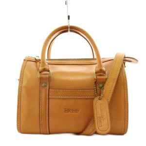 ボストンバッグ ハンドバッグ ショルダーバッグ 2way レザー 茶 ブラウン /AN41 D
