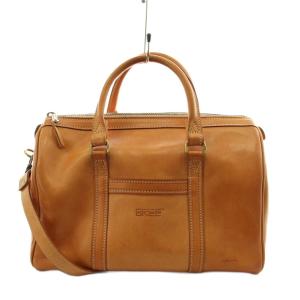 ボストンバッグ ハンドバッグ ショルダーバッグ 2way レザー 茶 ブラウン /AN28 D