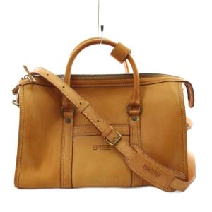 ボストンバッグ ハンドバッグ ショルダーバッグ 2way レザー 茶 ブラウン /AN29 D