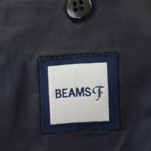 BEAMS F テーラードジャケット 鹿の子 ウール 背抜き 46 ネイビー 紺 21160714015 /G