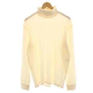 カットソー Tシャツ 長袖 タートルネック XL アイボリー /HN