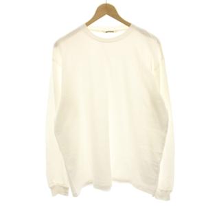 LUSTER PLAITING L/S TEE Tシャツ カットソー 長袖 クルーネック 4 白 ホワイト