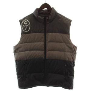ダウンベスト 50 茶 ノースリーブ ロゴ 3113-114 /GG