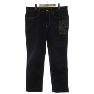 パンツ スラックス 48 紺 長ズボン ロゴ ステッチ 3450-101 /GG