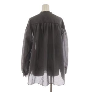 ROPE 24AW ブライトローンギャザーブラウス シャツ F グレー 長袖 /RR