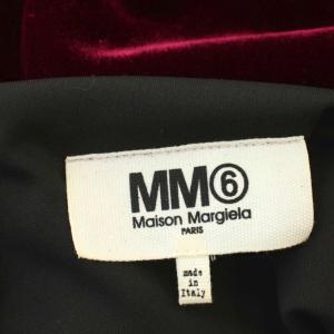 MM6 Maison Margiela ベロア カットソー チュニック 長袖 ネックレス付き 42 ボルドー S32NC0490 /G