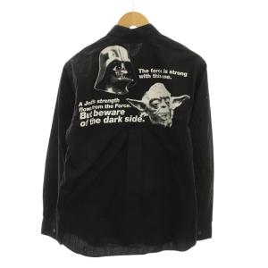 COMME des GARCONS SHIRT STAR WARS スター ウォーズ シャツ コットン S 黒 ブラック 長袖 胸ポケット W20114