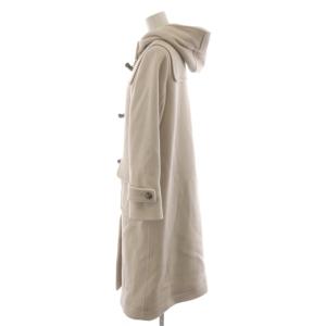 SLOBE IENA 20AW ヘリンボーンダッフルコート ウール 36 アイボリー フード /RR