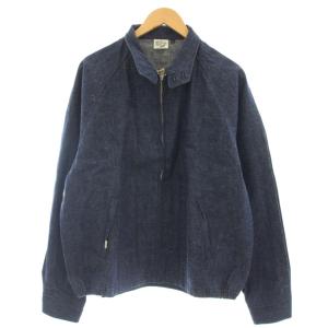 VAN JAC ネップ加工 デニム スイングトップジャケット 3 ネイビー