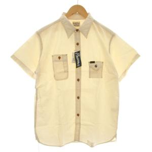 ステッチ 半袖 シャツ L 生成り アイボリー 750WSS /G