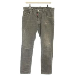 Skater Jean デニムパンツ ボタンフライ ジーンズ ダメージ加工 48 グレー S74LB0786