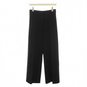 SMOOTH JERSEY WIDE PULL ON FL ワイドパンツ ウール S 黒 /YM
