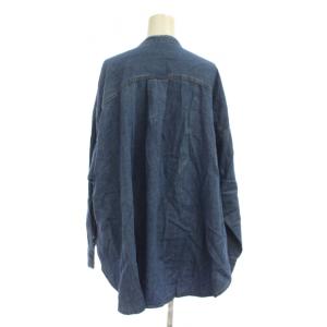 URBAN RESEARCH DOORS 25SS デニムバンドカラーシャツ ブラウス 長袖 パッチポケット /JP