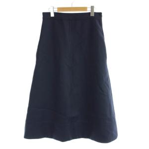 TRAPAZE LONG SKIRT スカート M 紺 ネイビー ロング丈 Aライン 無地 MB181-6003