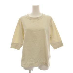 23年製 Tシャツ カットソー 五分袖 2 白 アイボリー 無地 ラウンドネック 595-3168550