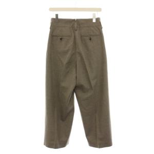 MARGARET HOWELL パンツ スラックス タック ウール 2 グレージュ ワイドシルエット 578-9243013 /YM