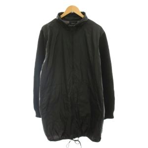 ジャケット ジップアップ S 黒 ブラック 長袖 スタンドカラー 袖切替 ウール /YM