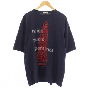 25SS noise music laboratories Tシャツ カットソー 半袖 プリント 4 紺